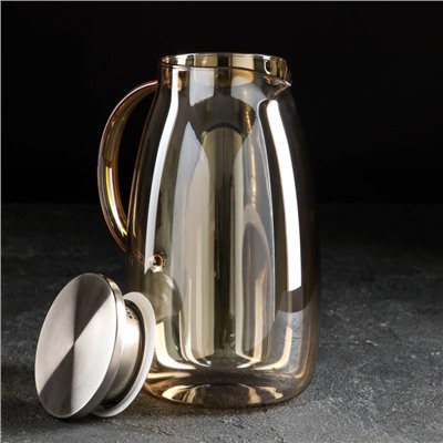 УЦЕНКА Кувшин с металлической крышкой «Богема» 1.8 л