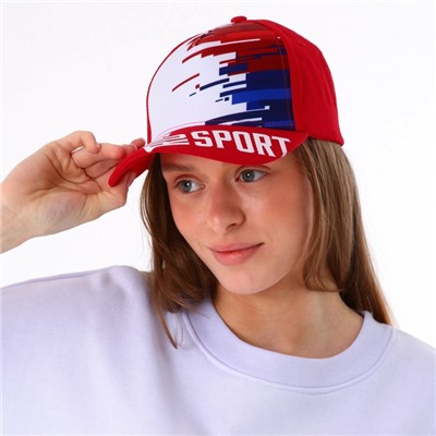 Кепка Ru sport, красная, р-р 56