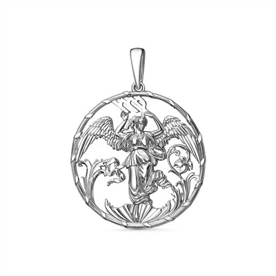 Подвеска из серебра родированная - Дева 925 пробы П-0309р