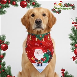 Бандана для животных «Дед Мороз», размер S (ОШ до 42 см)