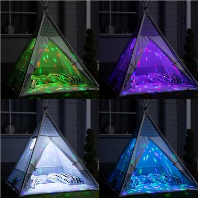 Садовый светильник на солнечной батарее «Дискошар», 13×6×13 см, 6 LED, пульт ДУ, свечение RGBW