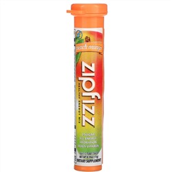 Zipfizz, Healthy Energy Mix With Vitamin B12, Peach Mango, 20 Tubes, 0.39 oz (11 g) Each