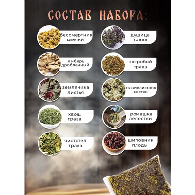 Травяная запарка для бани, сауны и кедровой бочки «Тибетская смесь для вывода токсинов», 1 кг