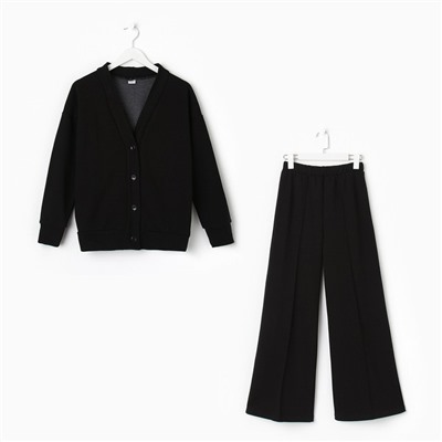 Костюм для девочки (кардиган, брюки) MINAKU, чёрный, рост 104 см