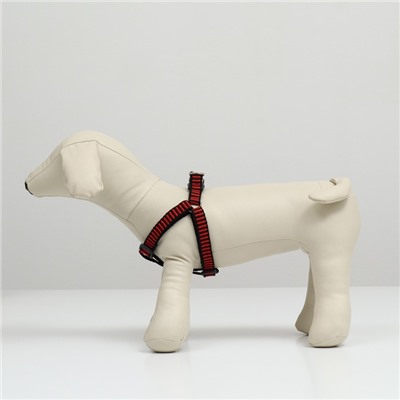 Шлейка рельефная 36-49×1.5 см, красно-чёрная