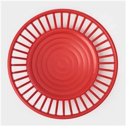 Фруктовница Доляна «Дискарт», пластик, 21.5×6.7 см, красная