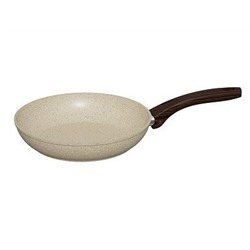 Сковорода 22см алюм.с индукционным дном,а/п покрытие, цвет: кремовый гранит R-2222