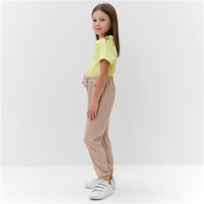 Брюки для девочки, цвет бежевый, рост 140 см