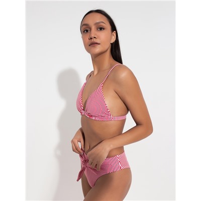 Купальник раздельный женский MINAKU Stripe, размер 44, красный