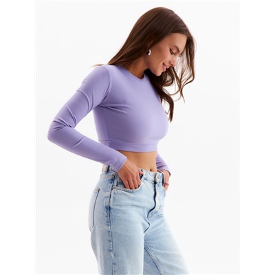 Лонгслив женский MINAKU: Casual Collection, сиреневый, размер 44