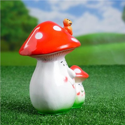 Садовая фигура из гипса «Два мухомора», 19×16×13 см