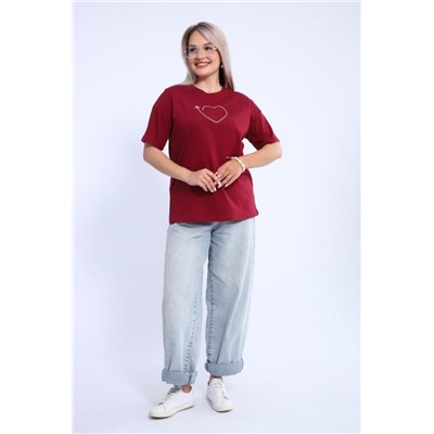 Футболка женская ФЖ0062А (Бордовый)