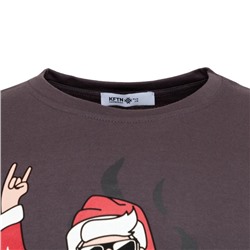 Пижама новогодняя мужская KAFTAN «Рок», размер 54, серая, красная