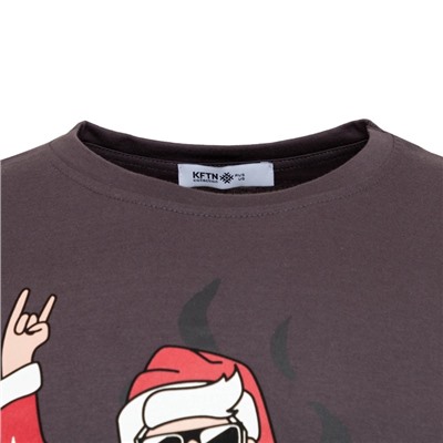 Пижама новогодняя мужская KAFTAN «Рок», размер 54, серая, красная