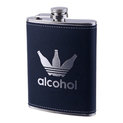 Фляжка Alcohol, нержавеющая сталь, 240 мл, 8 oz