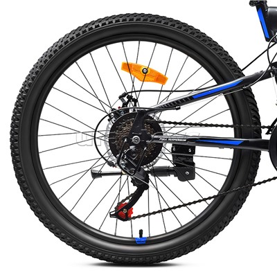 Велосипед 24" Rocket Azkar, цвет черный/синий, размер 15"