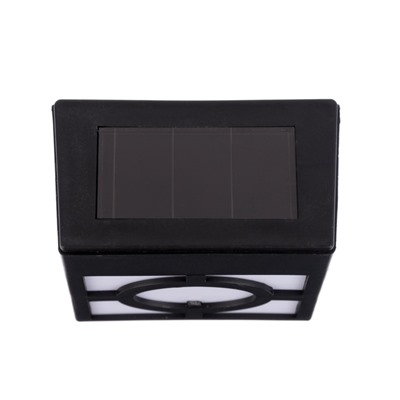 Садовый светильник, уличный, на солнечной батарее, накладной, 9×12×5 см, 1 LED, свечение тёплое белое