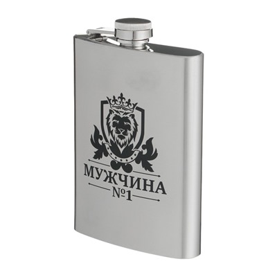 Фляжка «Мужчина №1», нержавеющая сталь, 240 мл, 8 oz