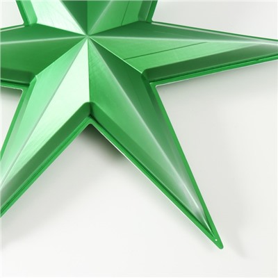 Настенный декор подвесной «Звезда остроконечная», панно, зелёный металлик, 55.7×64 см