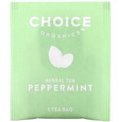 Choice Organic Teas, Herbal Tea, Peppermint, 16 Tea Bags, .60 oz (17 g)