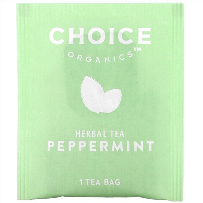 Choice Organic Teas, Herbal Tea, Peppermint, 16 Tea Bags, .60 oz (17 g)