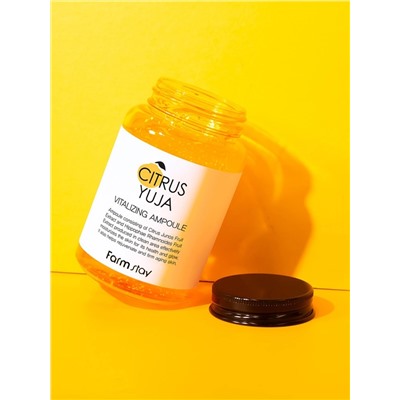 FARMSTAY - СЫВОРОТКА ДЛЯ ЛИЦА С ЭКСТРАКТОМ ЮДЗУ CITRUS YUJA VITALIZING AMPOULE, 250 МЛ.