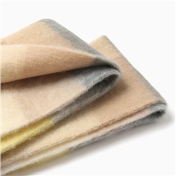 Шарф зимний объемный с кистями MINAKU, принт клетка, размер 210×38+18 см