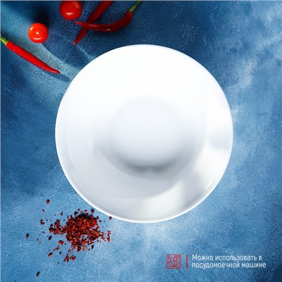 Тарелка глубокая SKYPHOS, 950 мл, 20×6.5 см, фарфор, белая