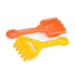 Набор №290: ведро-крепость большое, совок №8, грабельки №8, формочки (краб №2 + морская звезда №2 + ракушка №2 + черепаха)