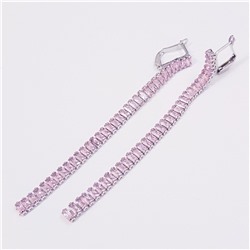 Серьги посеребрение "Дубай"  с розовыми фианитами 30169, арт. 647.647