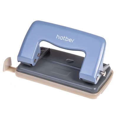 Дырокол на  12 л. металл "Рекорд" ассорти ,с линейкой 092222 Хатбер