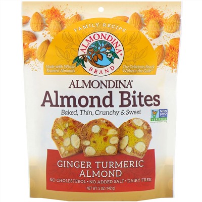 Almondina, Almond Bites, Ginger Turmeric Almond, 5 oz (142 g)