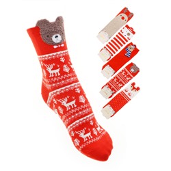 Носки р. 35-40 Новый год / L822 / уп 10/1200/  ОДНА ПАРА/ МАРКА