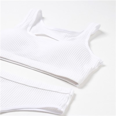 Комплект нижнего белья женский (топ, трусы) Collorista, белый, размер 42-44