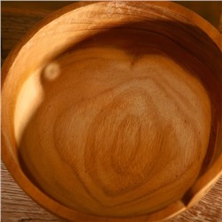 Салатник, 20×20×9 см, тиковое дерево