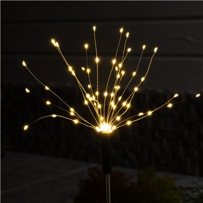 Садовый светильник «Одуванчики», уличный, на солнечной батарее 4 шт., 78 см, 320 LED, свечение тёплое белое