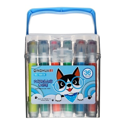 УЦЕНКА Фломастеры 36 цветов, с печатью, вентилируемый колпачок, МИКС