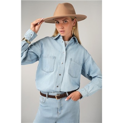 Женская джинсовая рубашка Happyfox