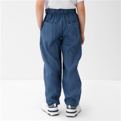 Брюки для мальчика KAFTAN Linen, размер 30 (98-104 см), синие