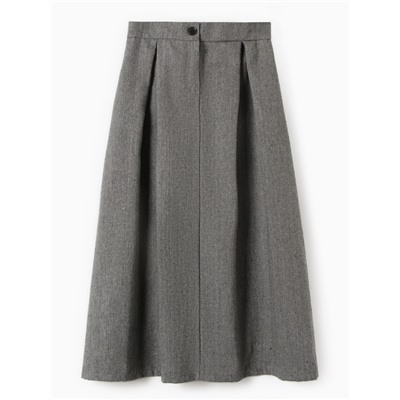 Юбка миди женская MINAKU: Modern classic, тёмно-серая, размер 46
