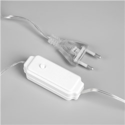 Светодиодная фигура «Снежинка» 80×80 см, пластик, 220 В, 8 режимов, свечение тёплое белое