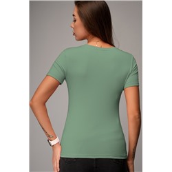 Женская футболка из вискозы с V-вырезом Happyfox