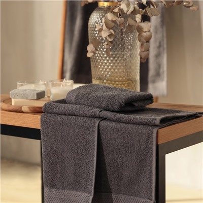 Набор махровых полотенец LoveLife Natural graphite, 3 шт.: 70×130.50×80.30×50 см, хлопок 100%