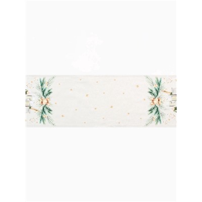 Дорожка на стол Этель Spruce mood 40×149 см, 100% хлопок, саржа 190 г/м², белая