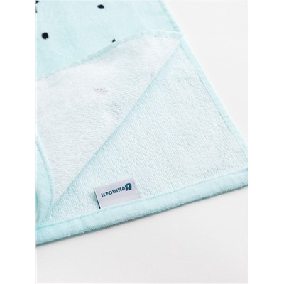 Полотенце - пончо детское махровое «Крошка Я. Единорог», 60×120 см, хлопок 100%, голубое