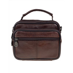Маленькая поясная сумка для мужчин из натуральной кожи, цвет коричневый