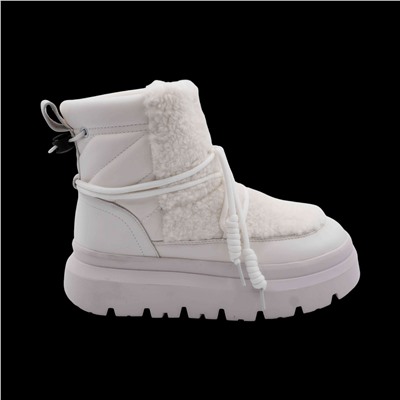 Ботинки на меху F3959-21 белые
