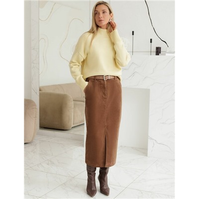 Юбка из эластичного микро-вельвета