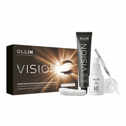 Ollin Набор для окрашивания бровей и ресниц / Vision, светло-коричневый 22370