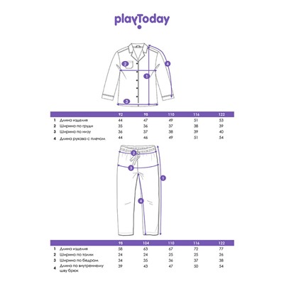 Пижама текстильная для девочек